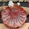 Handgemachte Seifenschale aus Epoxidharz – Muschel mit Glitzer