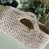 Baby Moseskörbchen gehäkelt altrosa handmade aus Baumwolle neu
