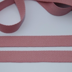 Köperband Baumwolle 14 mm altrosa rosa Nahtband