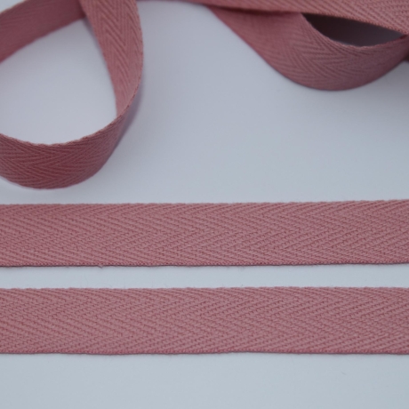 Köperband Baumwolle 14 mm altrosa rosa Nahtband