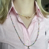 Damen Halskette Perlenkette Sommer Kette bunt