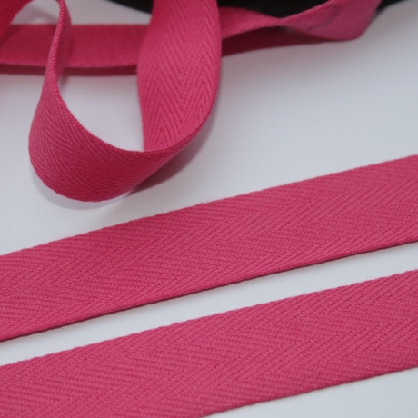 Köperband Baumwolle 20 mm pink Nahtband