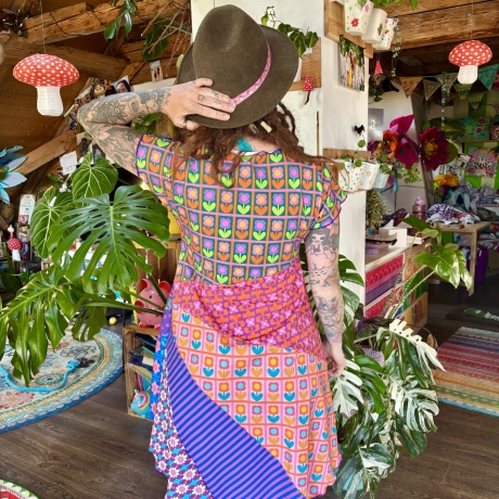 Vokuhila Kleid in A-Form Größe 38-42