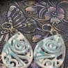 Handgemachte Epoxidharz-Ohrringe in Mintgrün – Aqua Swirl 