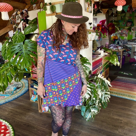 Vokuhila Kleid in A-Form Größe 38-42