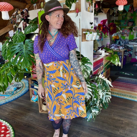Möpsekleid in Wickeloptik Größe 38-44