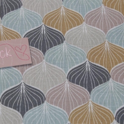 REST 79cm ** besch. Baumwolle Alli charcoal mustard AU Maison