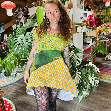 Vokuhila Kleid in A-Form Größe 44-46