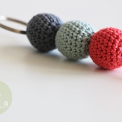 Schlüsselanhänger  ✭  stein - reseda - koralle