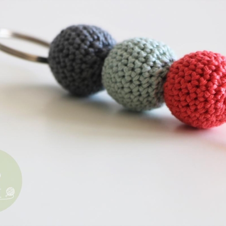 Schlüsselanhänger  ✭  stein - reseda - koralle