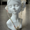 Kette Perlenkette Halskette Sommer bunt gold 