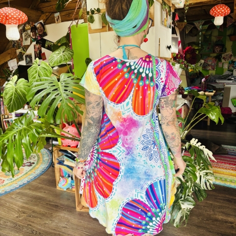Vokuhila Kleid in A-Form Größe 38-42