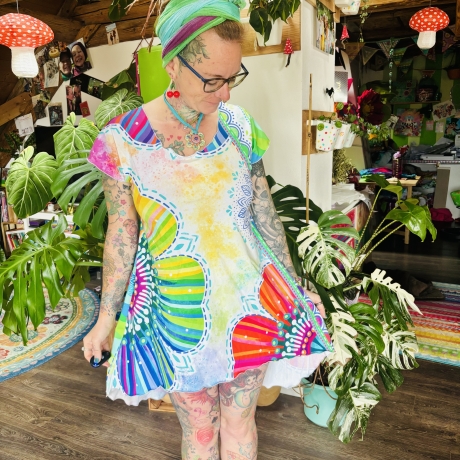 Vokuhila Kleid in A-Form Größe 38-42
