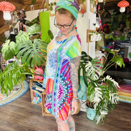 Vokuhila Kleid in A-Form Größe 38-42