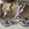 Brillenband NEU Handmade Perlenlook Lila 