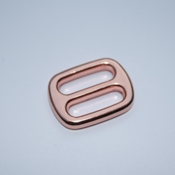 Schieber massiv 16 mm rosegold Regulator kupferrot Metallschnalle