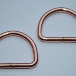D-Ringe 40 mm rosegold 2 Stück kupferrot D-Ring RE