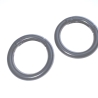 2x Rundkarabiner schwarz 34mm / 25mm Schlüsselring Taschenring 