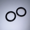 2x Rundkarabiner schwarz 34mm / 25mm Schlüsselring Taschenring 