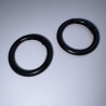 2x Rundkarabiner schwarz 34mm / 25mm Schlüsselring Taschenring 