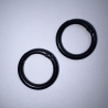 2x Rundkarabiner schwarz 34mm / 25mm Schlüsselring Taschenring 