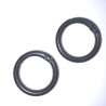 2x Rundkarabiner schwarz 34mm / 25mm Schlüsselring Taschenring 