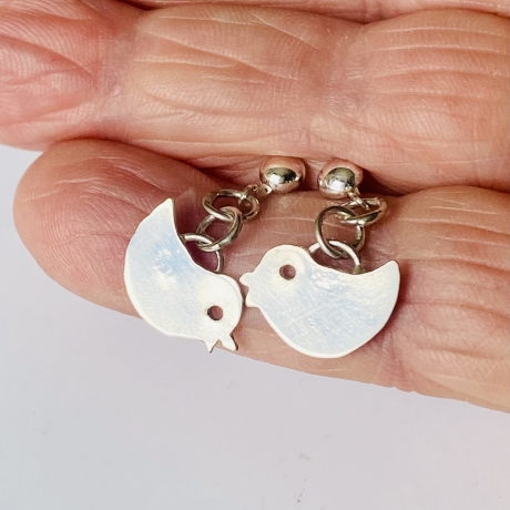 Hängeohrringe aus Silber „Vögelchen“