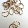 6x D-Ring 25 mm gold rosAgold D-Ringe 