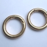 2x Rundkarabiner gold 35mm / 24mm Schlüsselring Taschenring 