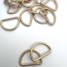 6x D-Ring 25 mm gold rosAgold D-Ringe 