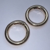 2x Rundkarabiner gold 35mm / 24mm Schlüsselring Taschenring 