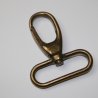 2x Karabinerhaken 40 mm / 38 mm altmessing formschön 