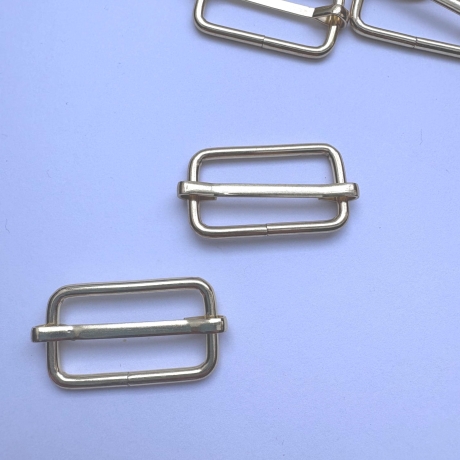 6x Schieber 25 mm gold beweglich leicht Gurtversteller