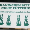 Hasenschild Kaninchen füttern verboten 5 - Gravurschild