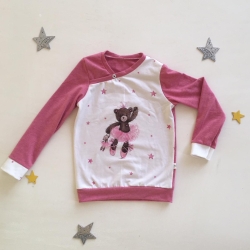 Pullover Shirt Ballerina Bär genäht in den Größen 56 – 128