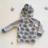 Kapuzenpullover Hoodie kleiner Wal, Größen 56 – 128
