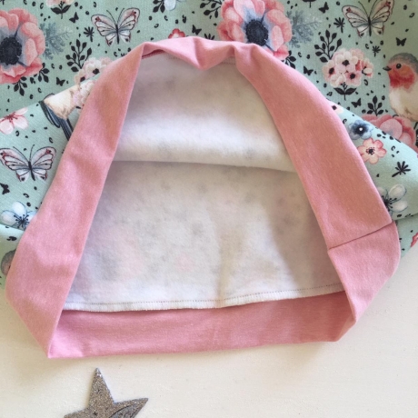 Kapuzenkleid Vogel Liebe genäht in den Größen 56 - 128