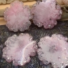 Handgemachte Untersetzer aus Epoxidharz  Rosa Blüten mit Glitzer