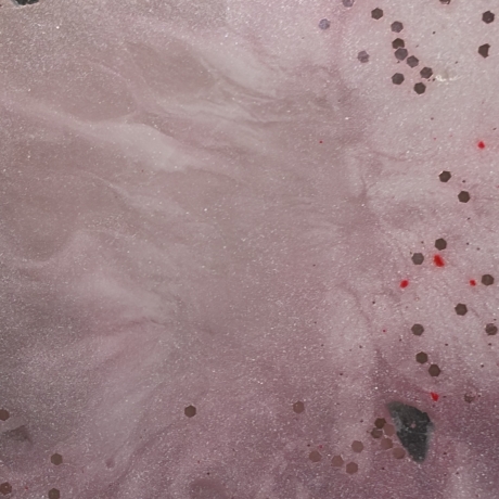 Handgemachte Untersetzer aus Epoxidharz  Rosa Blüten mit Glitzer