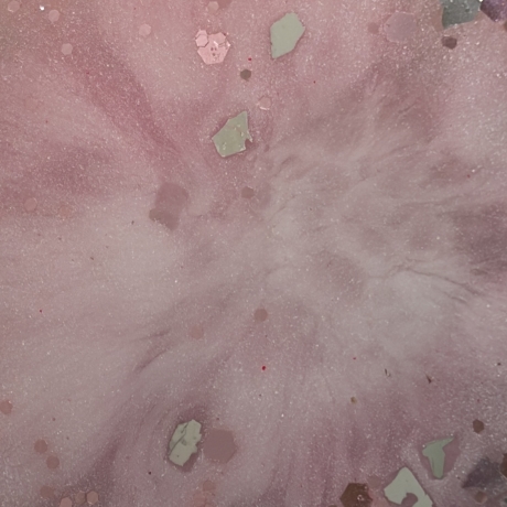 Handgemachte Untersetzer aus Epoxidharz  Rosa Blüten mit Glitzer