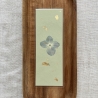 Lesezeichen mit gepressten Blumen • pastellgrün gold