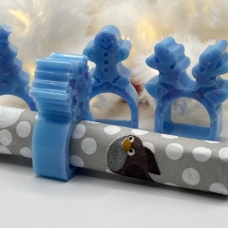 Servietten Halter Weihnachtlich Handmade Blau Glitzernd 