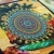Schild Wanddeko Bild Mandala Bulli Hippie-Style handbemalt