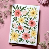 Blumenregen - klappbare Grußkarte (mit Umschlag)