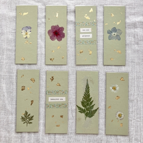 Lesezeichen • beautiful you • pastellgrün gold