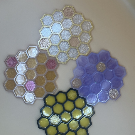 Untersetzer Bienenwaben Epoxidharz