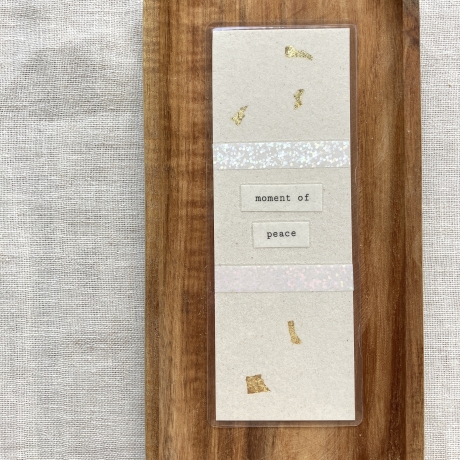 Lesezeichen • moment of peace • beige gold Geschenk