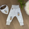 Baby Set Pumphose Halstuch 68 Teddy Bär Stern hellgrau