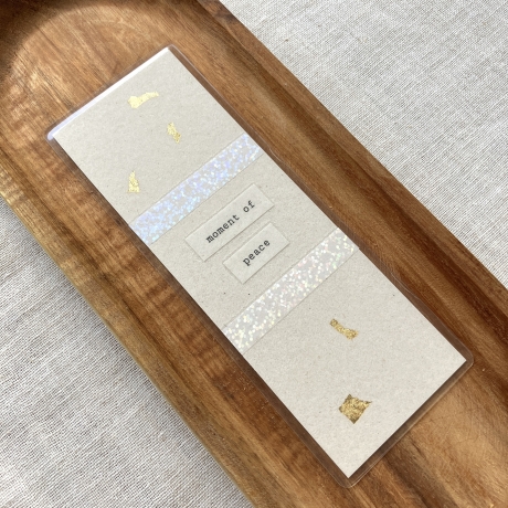 Lesezeichen • moment of peace • beige gold Geschenk