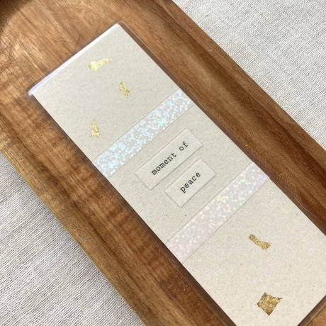 Lesezeichen • moment of peace • beige gold Geschenk